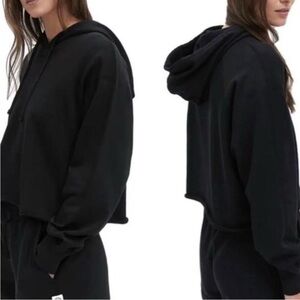 NWT Reigning Champ Women's Black Cropped Hoodie